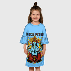 Платье клеш для девочки Дискотека фойер, цвет: 3D-принт — фото 2