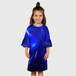 Платье клеш для девочки Космический вихрь, цвет: 3D-принт — фото 2