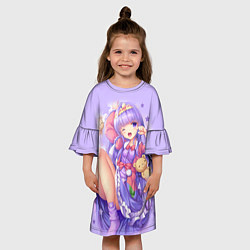 Платье клеш для девочки Сон в замке демона, цвет: 3D-принт — фото 2