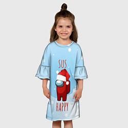 Платье клеш для девочки SUS HAPPY AMONG US, цвет: 3D-принт — фото 2