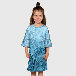 Платье клеш для девочки Иней, цвет: 3D-принт — фото 2