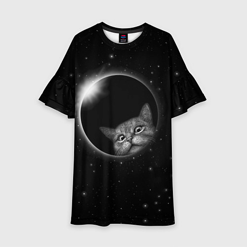 Детское платье Кот в Космосе / 3D-принт – фото 1