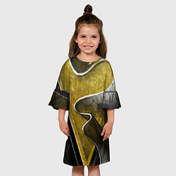 Платье клеш для девочки Золотой треугольник, цвет: 3D-принт — фото 2
