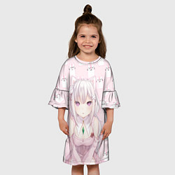 Платье клеш для девочки Эмилия, цвет: 3D-принт — фото 2