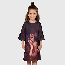 Платье клеш для девочки Альбедо, цвет: 3D-принт — фото 2