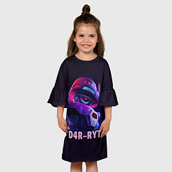 Платье клеш для девочки D4R-RY1 BRAWL STARS, цвет: 3D-принт — фото 2