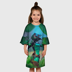 Платье клеш для девочки Вайпер, цвет: 3D-принт — фото 2