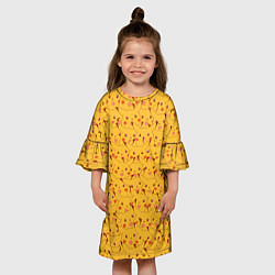 Платье клеш для девочки Пикачу, цвет: 3D-принт — фото 2