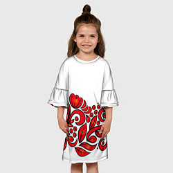 Платье клеш для девочки ХОХЛОМА, цвет: 3D-принт — фото 2