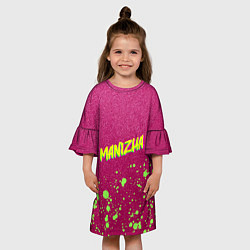 Платье клеш для девочки Манижа Manizha, цвет: 3D-принт — фото 2