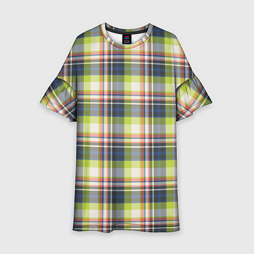 Детское платье Текстура в клетку / 3D-принт – фото 1