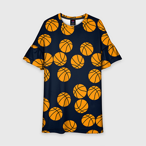 Детское платье Баскетбольные мячи / 3D-принт – фото 1