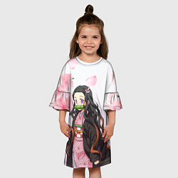 Платье клеш для девочки НЕЗУКА NEZUKO, цвет: 3D-принт — фото 2