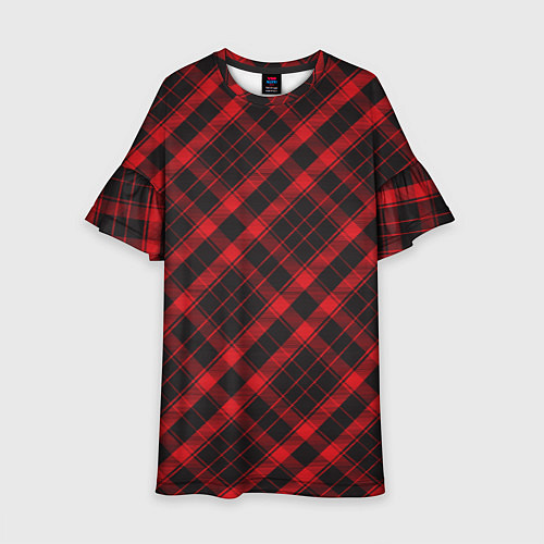 Детское платье Узор в клеточку / 3D-принт – фото 1