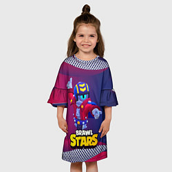 Платье клеш для девочки STU СТУ Brawl Stars, цвет: 3D-принт — фото 2