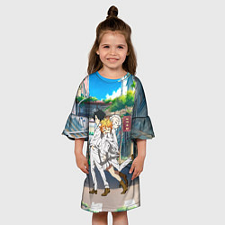 Платье клеш для девочки Обещанный Неверленд, цвет: 3D-принт — фото 2