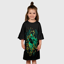 Платье клеш для девочки GENSHIN IMPACT, ВЕНТИ, цвет: 3D-принт — фото 2