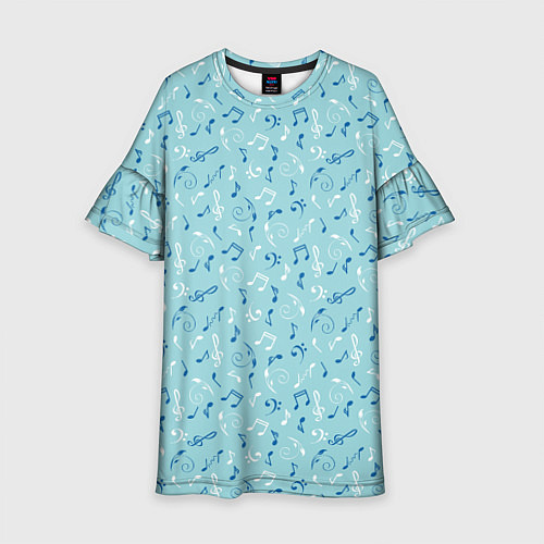 Детское платье Ноты / 3D-принт – фото 1