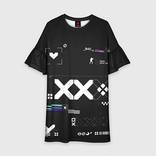 Детское платье Desert Eagle: Printstream Graphite / 3D-принт – фото 1