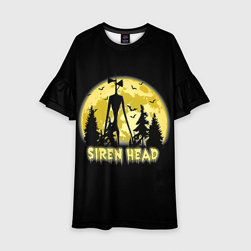 Детское платье Siren Head Yellow Moon / 3D-принт – фото 1