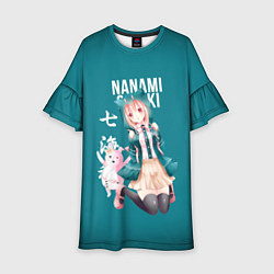 Платье клеш для девочки Чиаки Нанами Danganronpa 2, цвет: 3D-принт