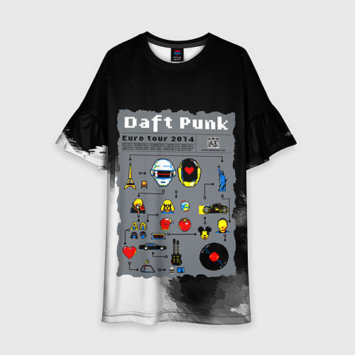 Детское платье Daft punk modern / 3D-принт – фото 1
