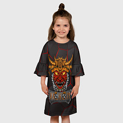Платье клеш для девочки Valheim тотем викинга, цвет: 3D-принт — фото 2
