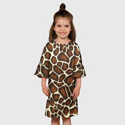 Платье клеш для девочки Жираф, цвет: 3D-принт — фото 2