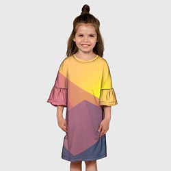 Платье клеш для девочки Векторный Египед, цвет: 3D-принт — фото 2