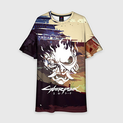 Детское платье CYBERPUNK 2077 CITY / 3D-принт – фото 1