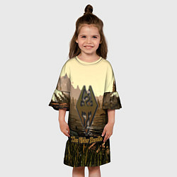 Платье клеш для девочки The Elder Scrolls Online, цвет: 3D-принт — фото 2