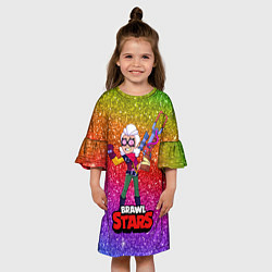 Платье клеш для девочки Белль Belle Brawl Stars, цвет: 3D-принт — фото 2