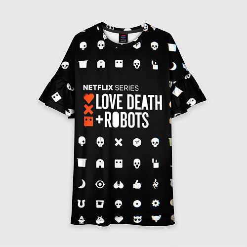 Детское платье LOVE DEATH ROBOTS $$$ / 3D-принт – фото 1