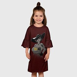 Платье клеш для девочки RE Village Леди Димитреску, цвет: 3D-принт — фото 2