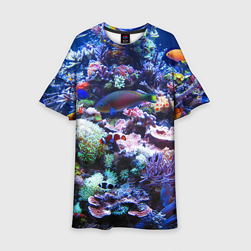 Детское платье Коралловые рыбки / 3D-принт – фото 1