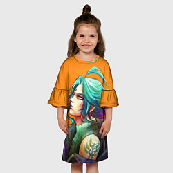Платье клеш для девочки СЯО GENSHIN IMPACT, цвет: 3D-принт — фото 2