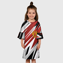 Платье клеш для девочки РОССИЯ RUSSIA RED, цвет: 3D-принт — фото 2