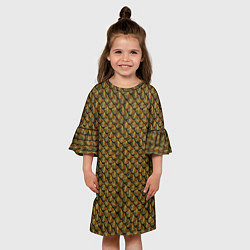 Платье клеш для девочки Reptile Scales, цвет: 3D-принт — фото 2