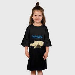 Платье клеш для девочки Shark, цвет: 3D-принт — фото 2
