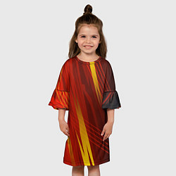 Платье клеш для девочки Red sport style, цвет: 3D-принт — фото 2