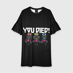 Платье клеш для девочки You Died, цвет: 3D-принт