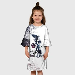 Платье клеш для девочки Чёрный демонический Аста Либе, цвет: 3D-принт — фото 2