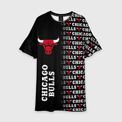 Платье клеш для девочки CHICAGO BULLS 7, цвет: 3D-принт