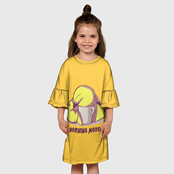 Платье клеш для девочки Pikachu morning mood, цвет: 3D-принт — фото 2