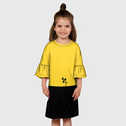 Платье клеш для девочки Радиоактивный цветок, цвет: 3D-принт — фото 2
