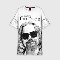 Платье клеш для девочки Just call me the Dude, цвет: 3D-принт