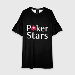 Платье клеш для девочки Poker Stars, цвет: 3D-принт