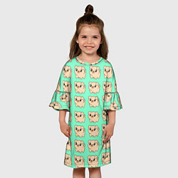 Платье клеш для девочки Мопсов много не бывает, цвет: 3D-принт — фото 2