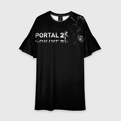 Платье клеш для девочки Portal 2,1, цвет: 3D-принт