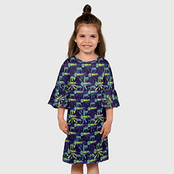 Платье клеш для девочки VOLLEYBALL, цвет: 3D-принт — фото 2